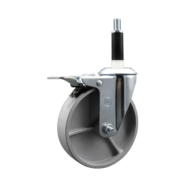 5'' Semi Steel Swivel 7/8'' Expanding Stem Caster Total Lock Brake